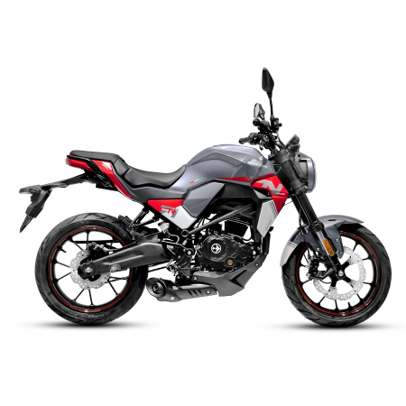motorower barton naked 50 czerwony bok