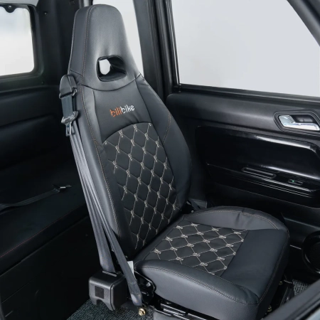pojazd elektryczny czterokołowy micro car bilibike ecomo 4 niebieski fotel