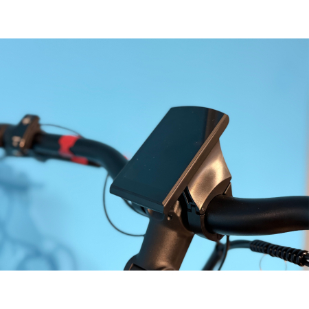 rower elektryczny trekkingowy barton m210 męski grafitowy wyświetlacz i sterownik wspomagania elektrycznego