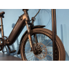 czarny ecobike rhino, przednie koło, amortyzator,
