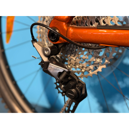 rower elektryczny giant reign e+3 amber tylna przerzutka shimano deore